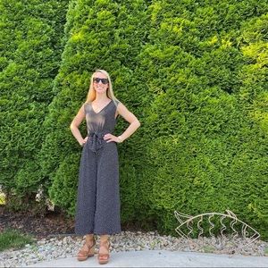 Like New Tahari Polka Dot Black Jumpsuit - Size 0